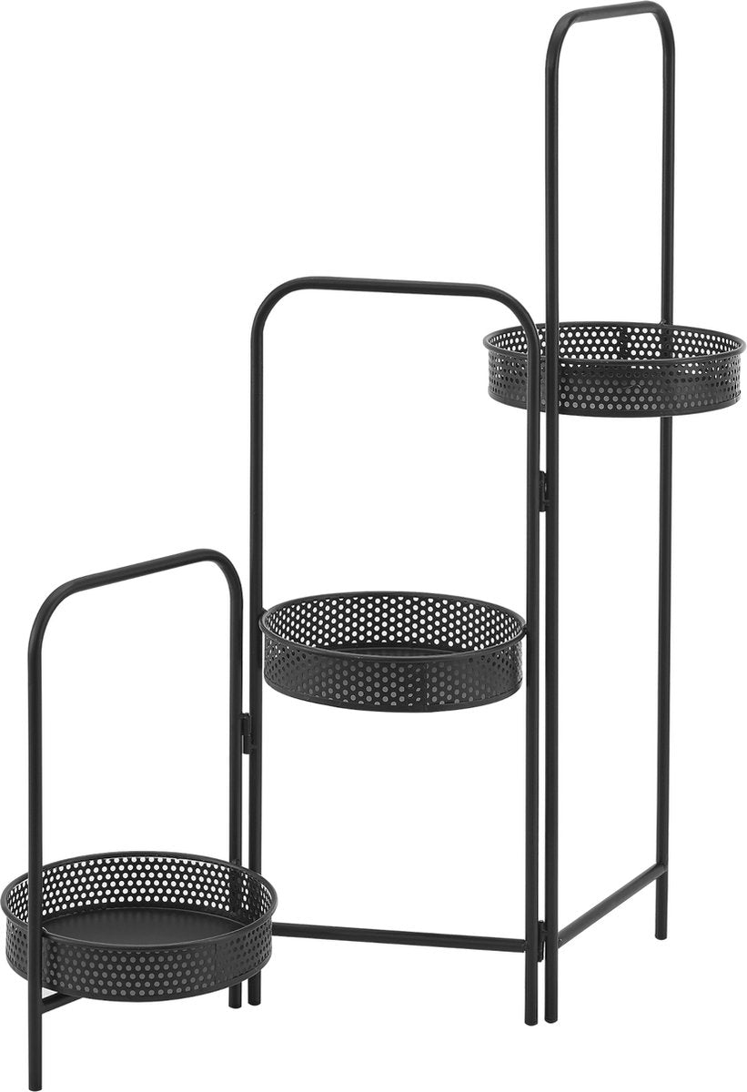  Plantenstandaard Vrasene Metaal 75x68x20 Cm Zwart