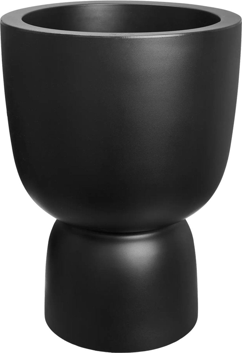  Elho Pure Coupe 35 - Bloempot Voor Binnen &amp; Buiten - Ø 34.9 X H 49.0 Cm - Zwart/Zwart