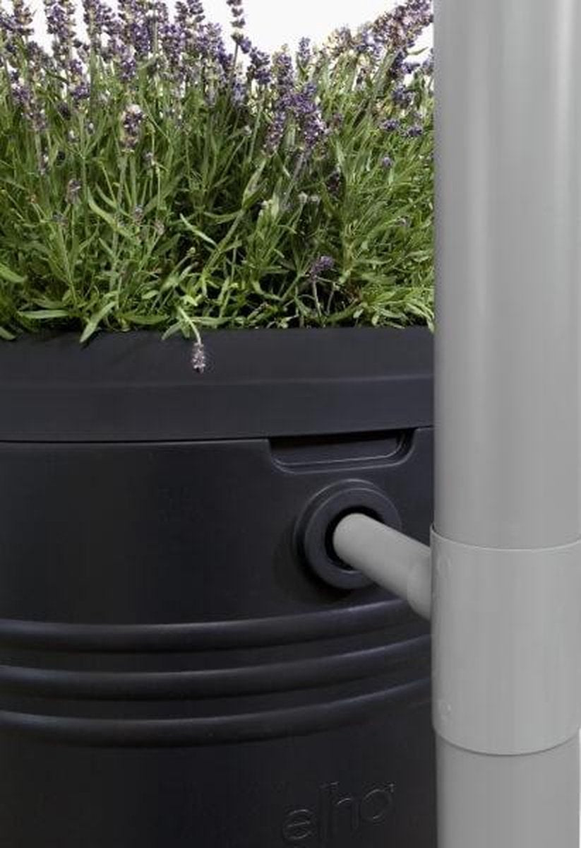  Elho Green Basics Regenton - Regenton - Living Black - Buiten - 200 Liter