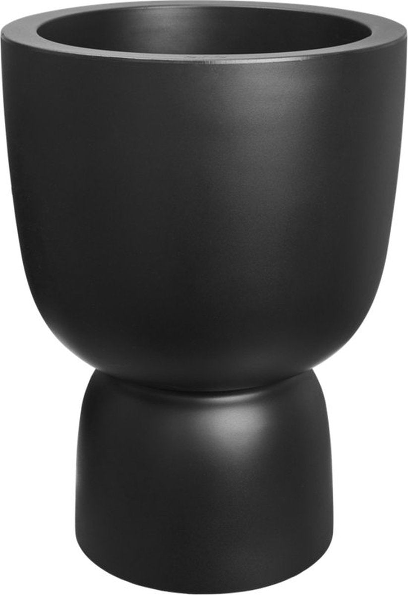 Elho Pure Coupe 35 - Bloempot Voor Binnen &amp; Buiten - Ø 34.9 X H 49.0 Cm - Zwart/Zwart