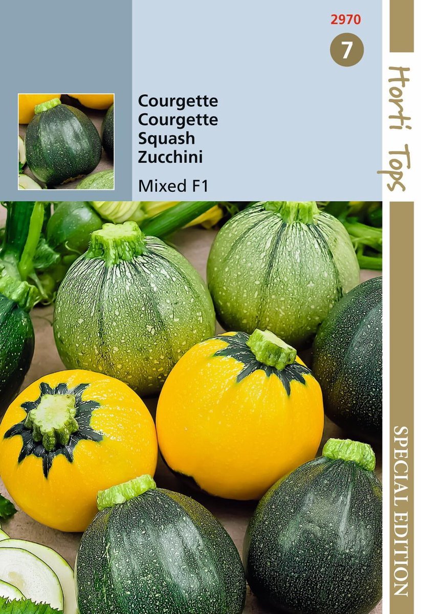  Hortitops Zaden - Courgette Mixed Round F1 1 Gram (ca. 11 Zdn)
