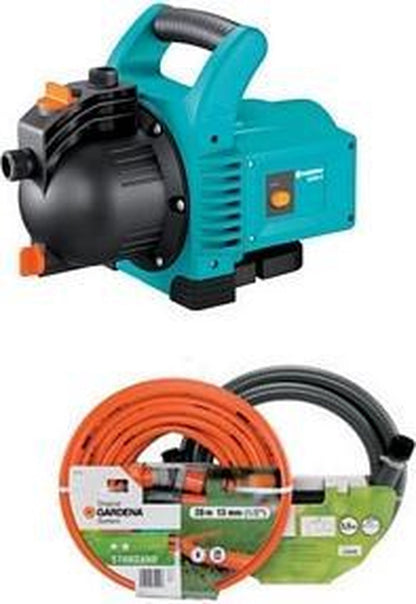  GARDENA - Classic Besproeiingspomp 3000/4 Compleet - Waterpomp - Incl. 3.5 M Aanzuigslang En 20 M Slang