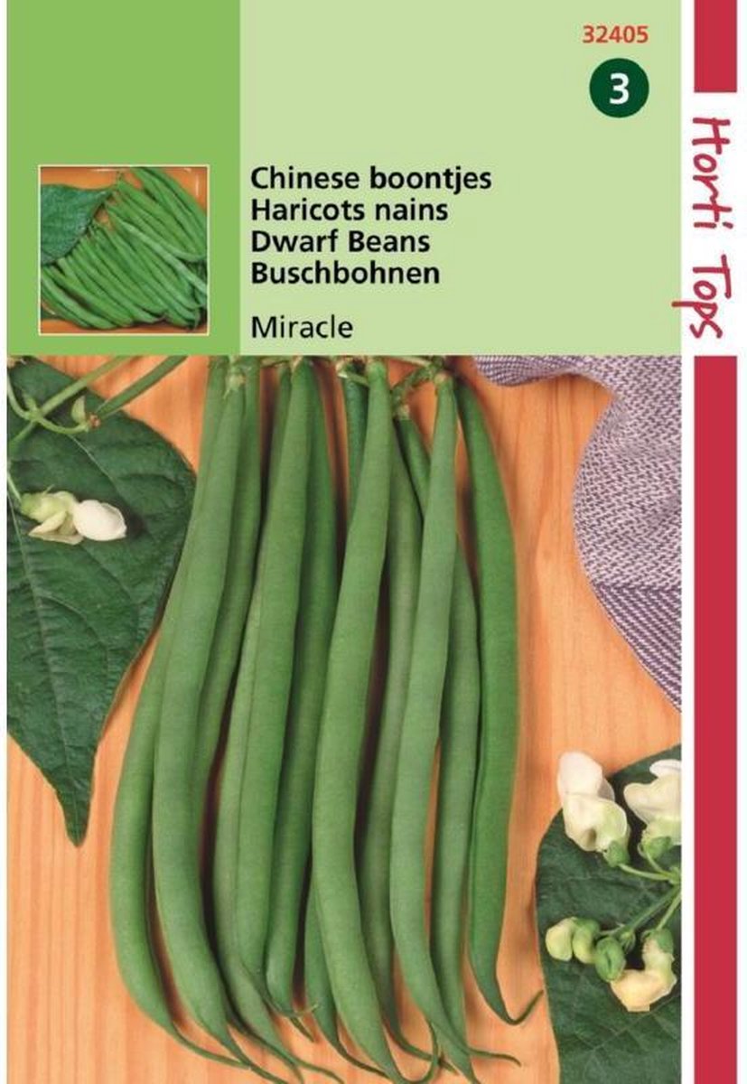  Hortitops Zaden - Struikprinsessenbonen Miracle Chinese Boontjes 25 Gram