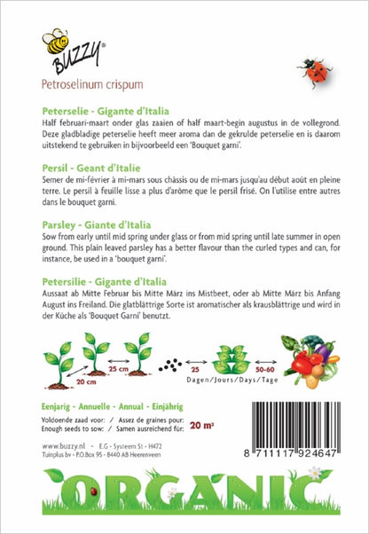  Buzzy® Organic - Peterselie Gigante D'Italia (BIO)