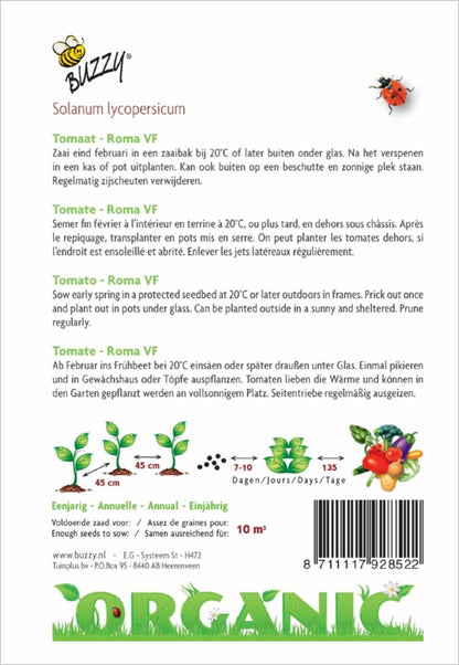  Buzzy® Organic - Tomaat Roma (BIO)