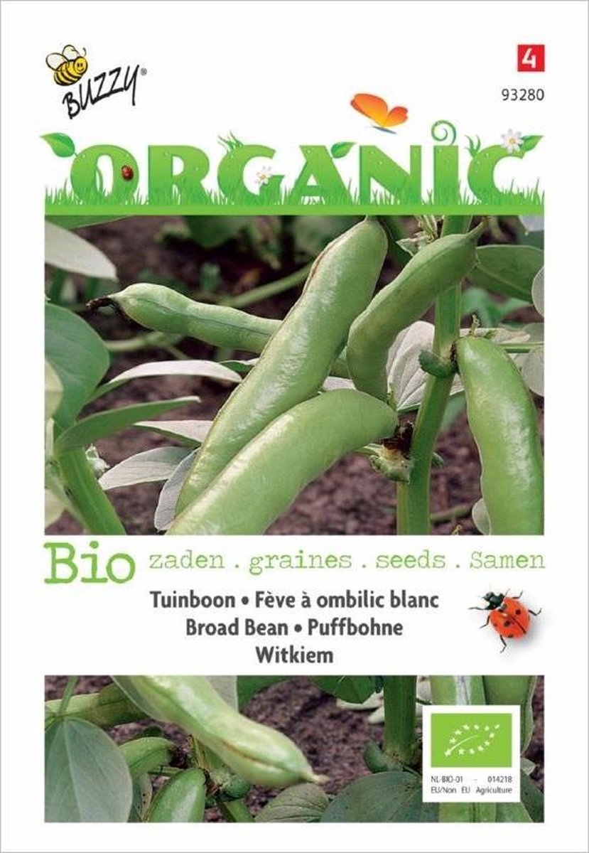  Buzzy Organic Tuinbonen Witkiem 15 Gram (BIO)