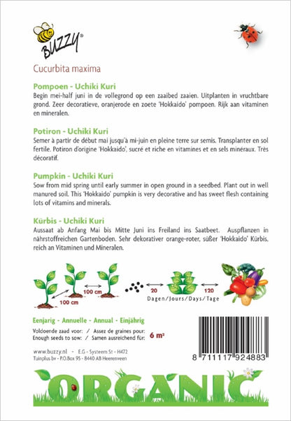  Buzzy® Organic Pompoen Uchiki Kuri (BIO)