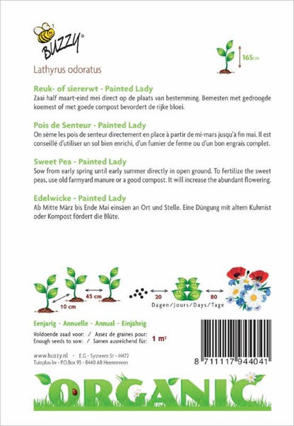  Buzzy® Organic Lathyrus, Reuk- Of Siererwt Painted Lady(BIO)