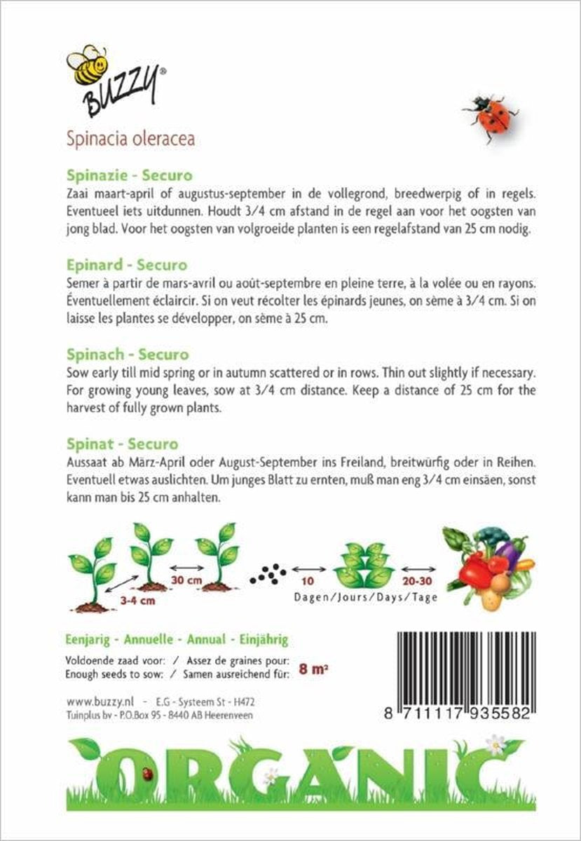  Buzzy® Organic Spinazie Securo (BIO)