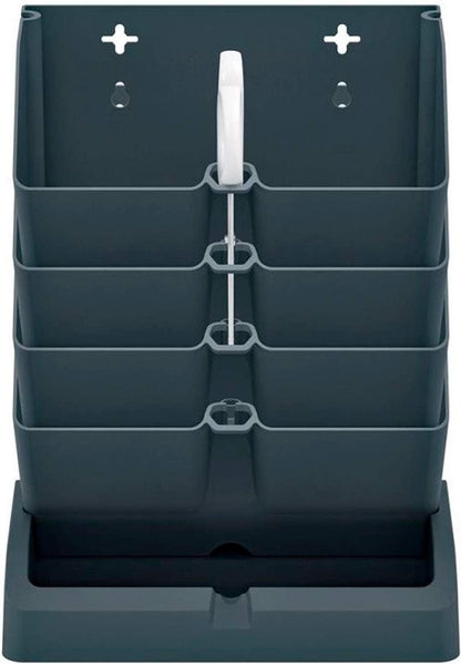 Prosperplast Verticale Kruidentuin Kunststof - Staand/hangend - Modulair - Antraciet Grijs - L 20 X B 11 X H 48 Cm - Incl. Kruidenschaar