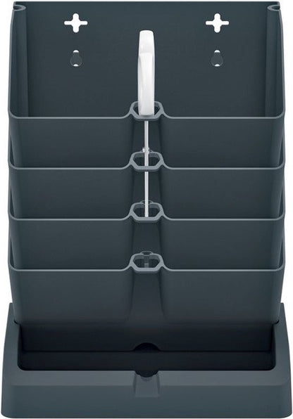 Prosperplast Verticale Kruidentuin Kunststof - Staand/hangend - Modulair - Antraciet Grijs - L 20 X B 11 X H 48 Cm - Incl. Kruidenschaar