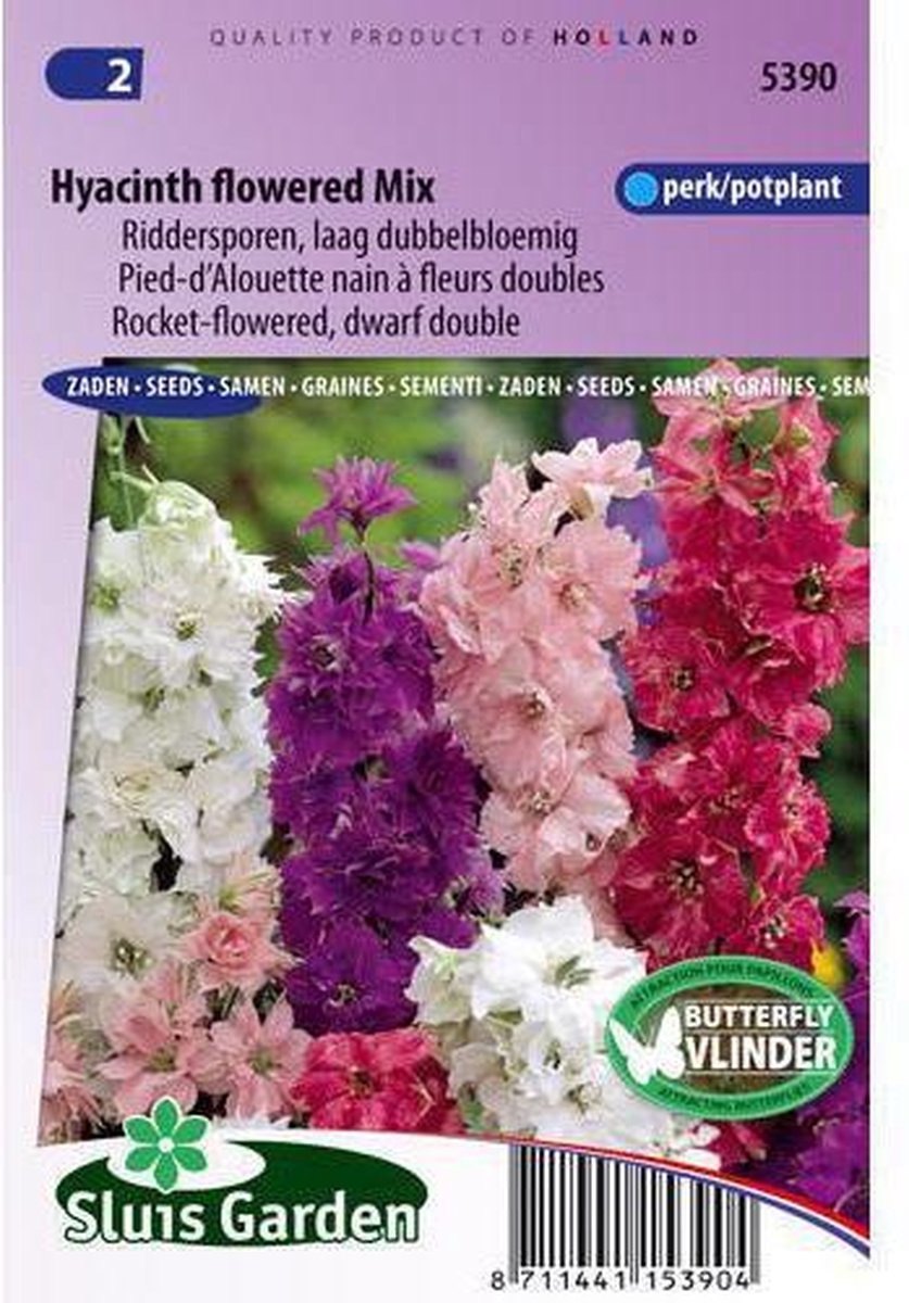  Sluis Garden - Ridderspoor Hyacinth Bloemige Mix (Delphinium)