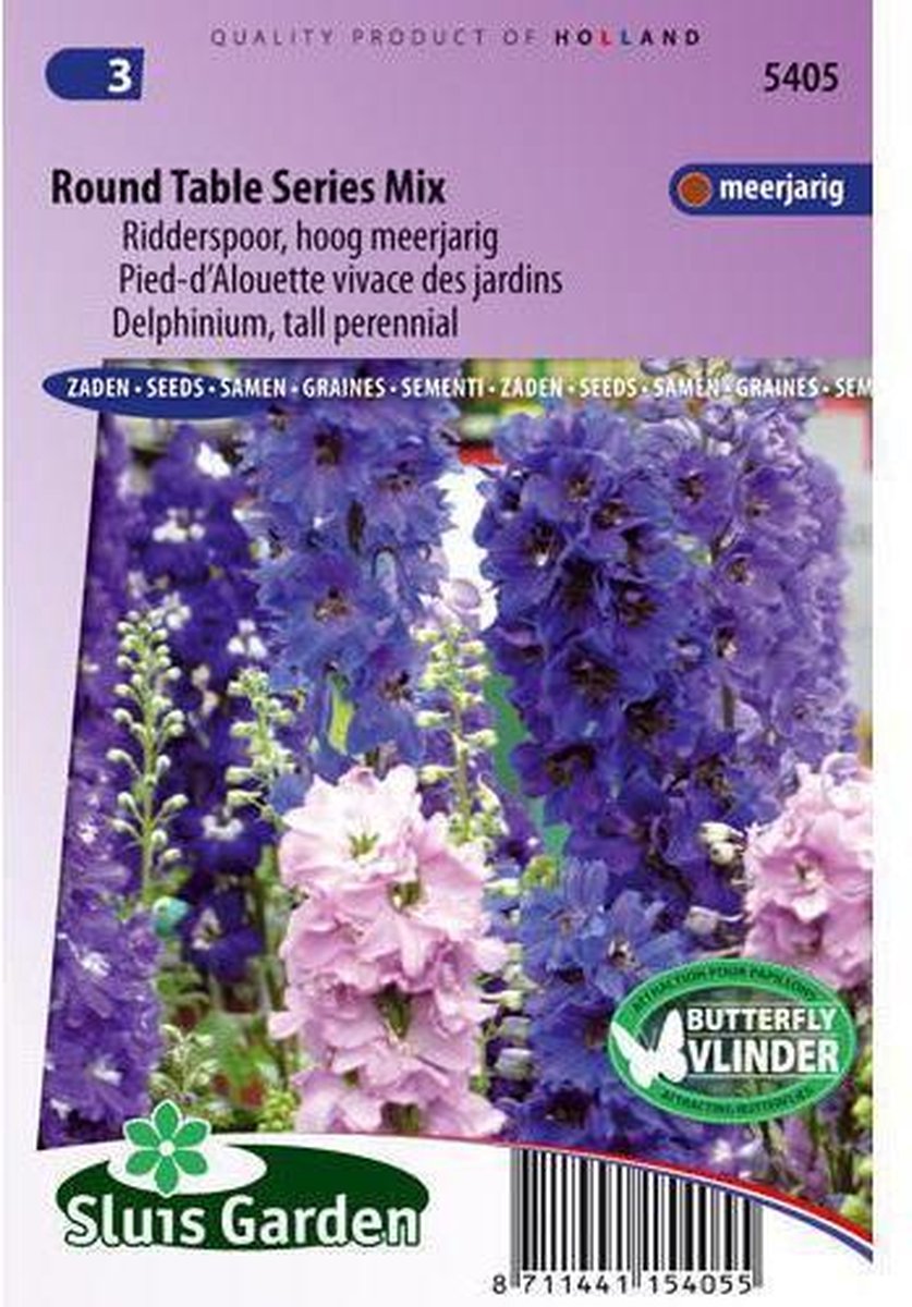  Sluis Garden - Ridderspoor Round Table Series Mix (Delphinium)