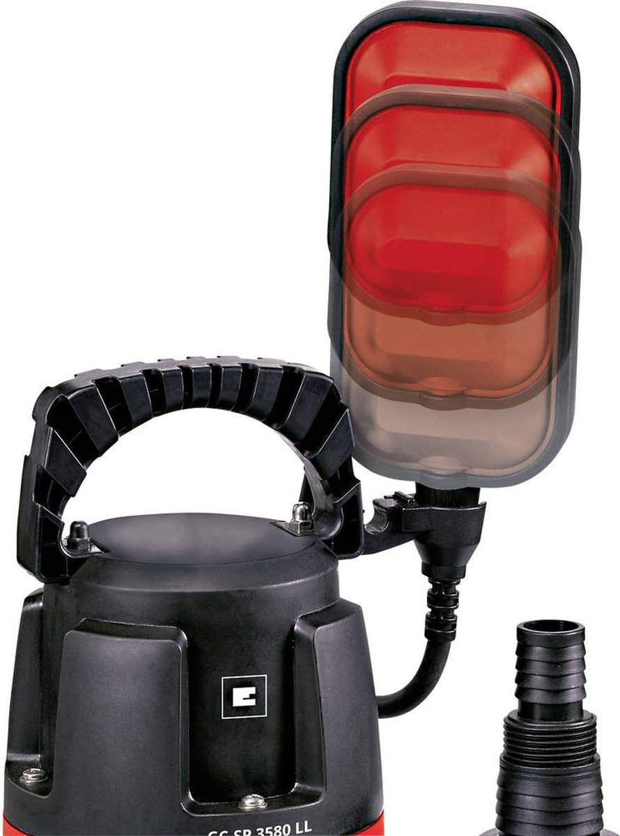  Einhell Dompelpomp GC-SP 3580 LL (350 W - 8000 L/h - 1 Mm Restwater - Traploos Instelbare Vlotterschakelaar - GeÃ¯ntegreerd Terugslagventiel - Draaghandvat - Kabelopwikkeling - Mechanische Afdichting)