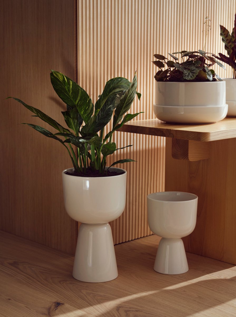  Iittala Nappula - Bloempot - Bloempotten Voor Binnen En Buiten - Plantenpotten - Wit - 230 X 155 Mm - 1 Stuk