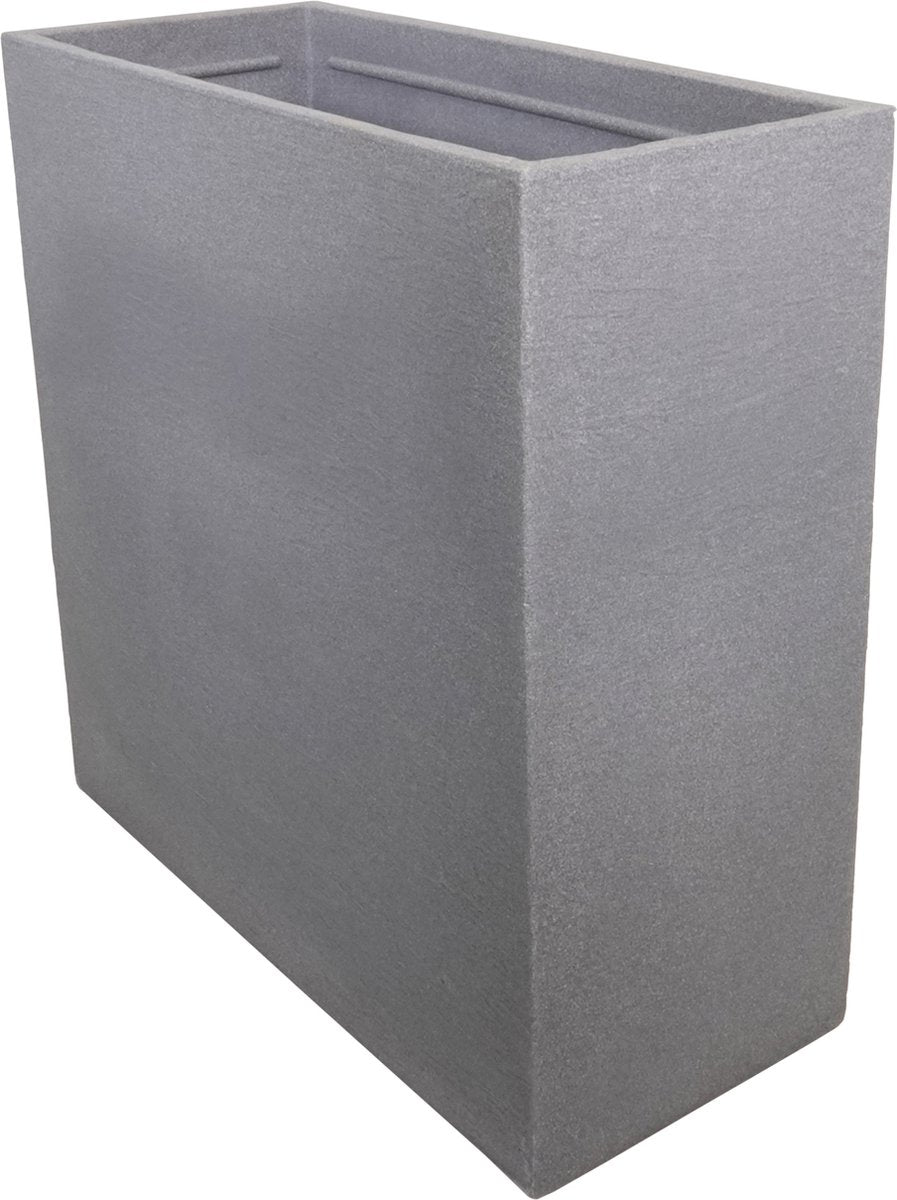  4gardenz® Stone Rechthoekige Bloembak Voor Buiten - 60x60x26cm - Lichtgrijs