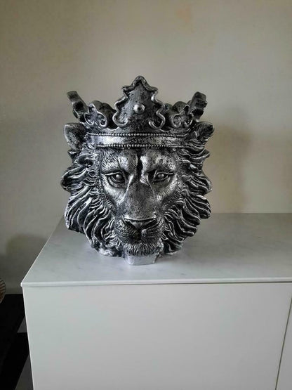  Bloempot Leeuw - Lion - Clarence - Zilver Silver - Plantenbak -plantenpot - Vaas - Binnen -overkapping - Plant -bloem - Boeket
