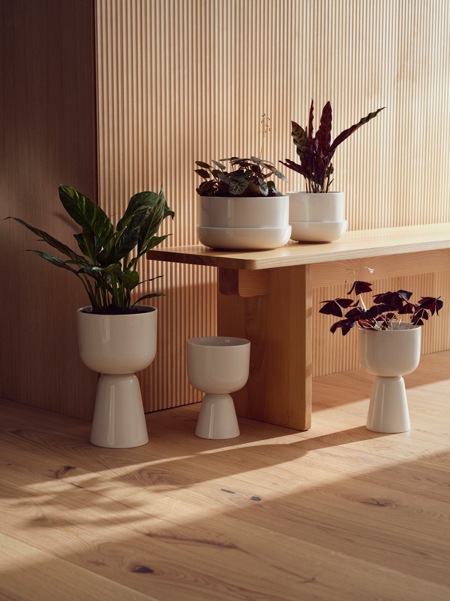  Iittala Nappula - Bloempot - Bloempotten Voor Binnen En Buiten - Plantenpotten - Wit - 230 X 155 Mm - 1 Stuk