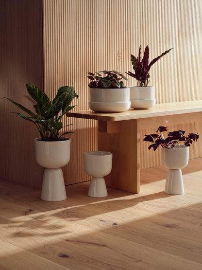  Iittala Nappula - Bloempot - Bloempotten Voor Binnen En Buiten - Plantenpotten - Wit - 230 X 155 Mm - 1 Stuk