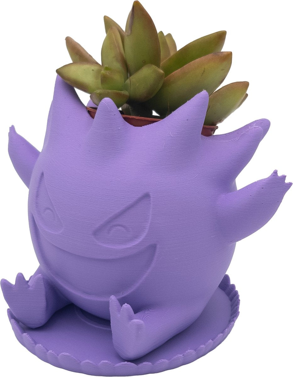  Azhora Pokémon Gengar Bloempot - Inclusief Opvangschaal - Lichtpaars