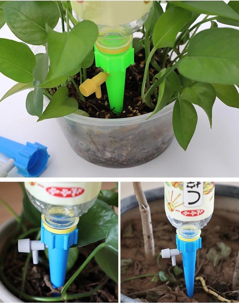  Plant Bewateringssysteem - 12 Stuks - Bewateringsyteem - Watergeefsysteem - Plantenbol - Automatische Gieter - Water Druppelaar - Druppelsysteem - Bewateringssysteem - Druppel Systeem - Water Geef Systeem - Plantenbol