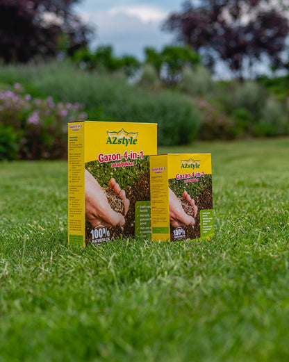  ECOstyle Gazon 4-in-1 Totaalpakket Met Kalk, Mest, Graszaad &amp; Grond In Een Doos - Geeft Kale Plekken In Gras Egaal Herstel - 5- 10 Kale Plekken - 1 KG