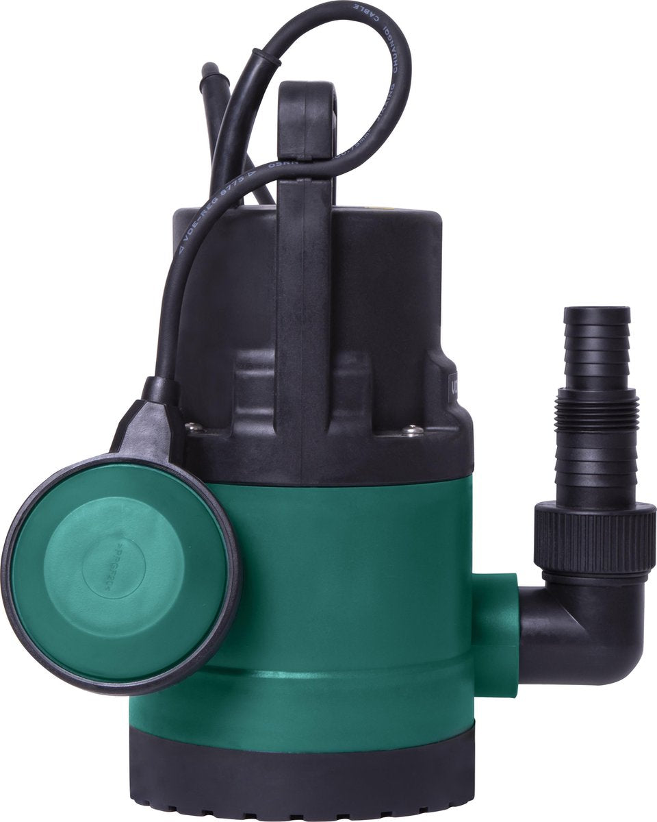  VONROC Dompelpomp/Waterpomp 300W - 6500l/h - Voor Schoon En Licht Vervuild Water - Met Vlotter