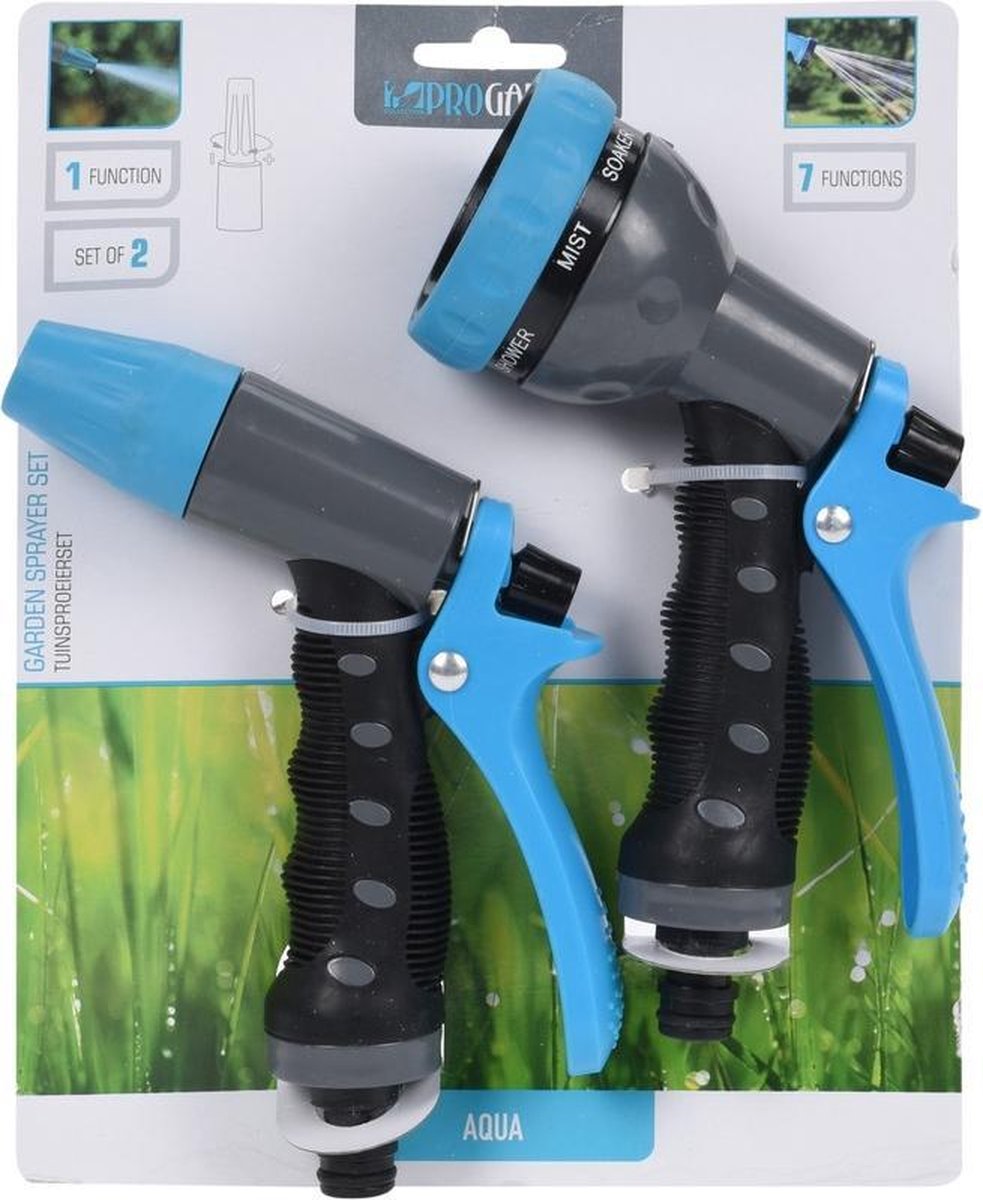  2x Tuinslang Sproeipistool/spuitpistool/sproeikop - Tuinier/tuinslang Benodigdheden