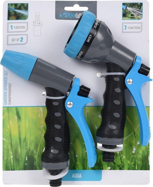  2x Tuinslang Sproeipistool/spuitpistool/sproeikop - Tuinier/tuinslang Benodigdheden