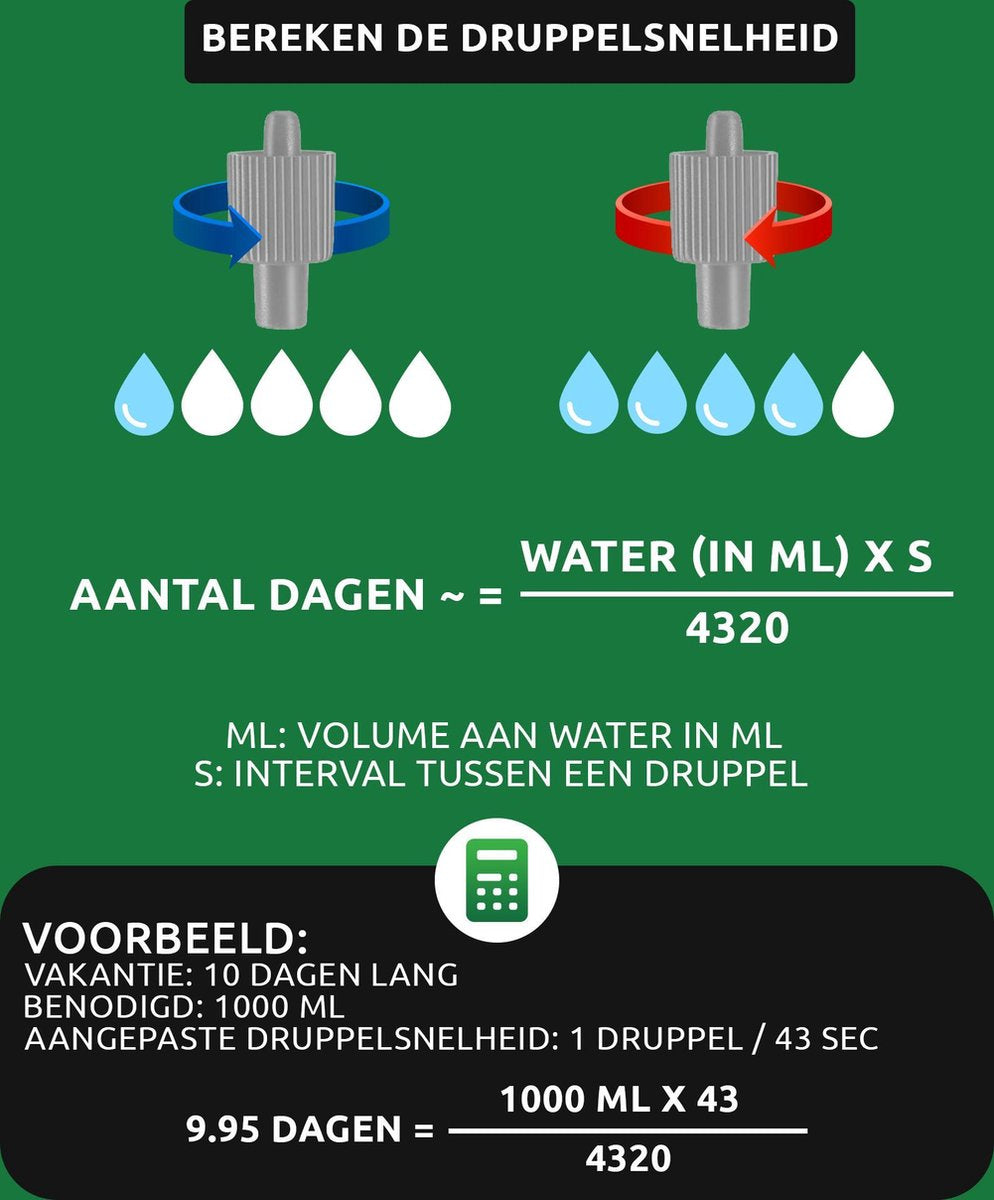  SKYARD® Waterdruppelaar Set Van 10 – Watergeefsysteem Geschikt Binnen (Kamerplanten) En Buiten – Bewateringssysteem Met Instelbare Druppelsnelheid - Irrigatiesysteem - Planten Watergever - Waterbol