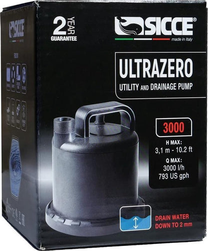  Sicce Ultra Zero - Vlakzuiger - Dompelpomp - Wateroverlast - 3000 L/h